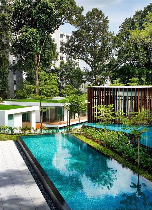 singapour screen house k2ld maison moderne architecture durable piscine