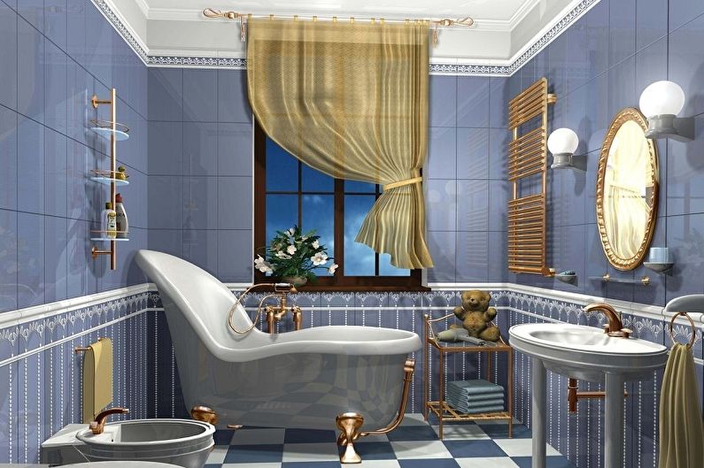 الحمام الأزرق - صورة التصميم الداخلي