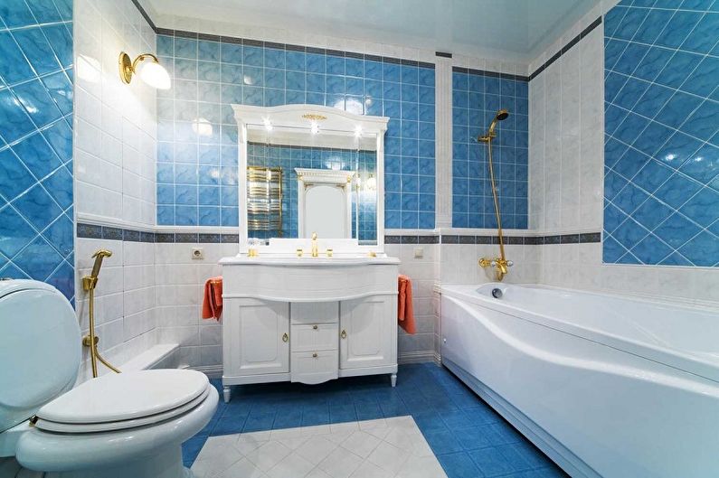 الحمام الأزرق - صورة التصميم الداخلي