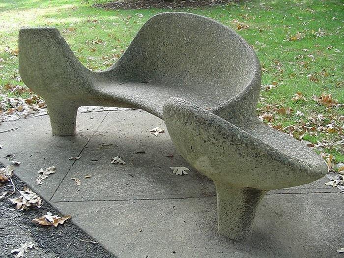 ławka betonowa ławka miejska nowy jork ogród botaniczny bronx