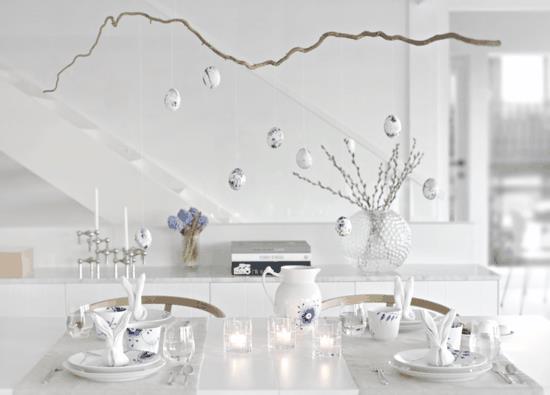 skandynawskie dekoracje stołowe pomysły na dekoracje wielkanocne