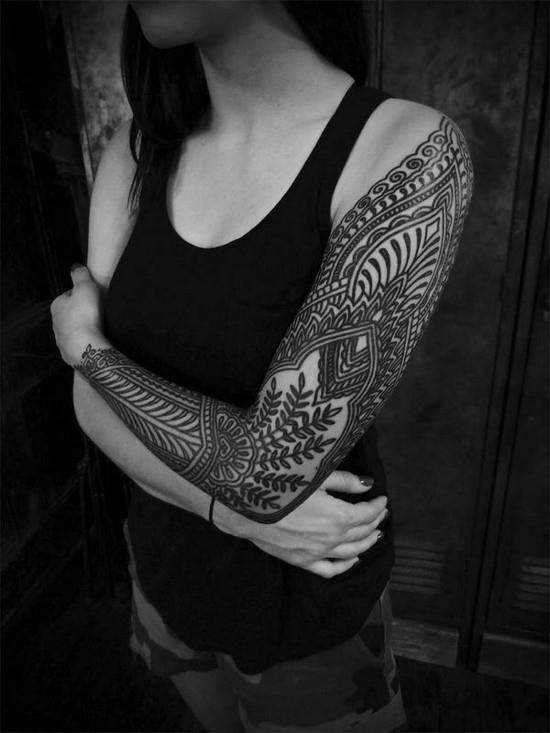 idées de tatouage de manche pour les femmes mehndi