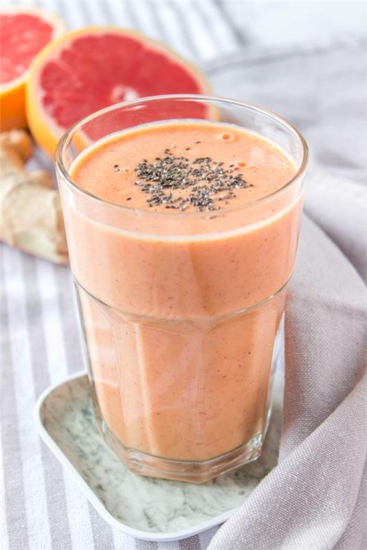smoothie gingembre pamplemousse sain