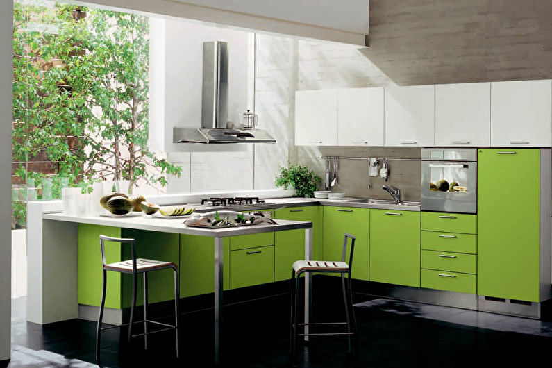 Комбинацията от цветове в интериора на кухнята - Топли комбинации