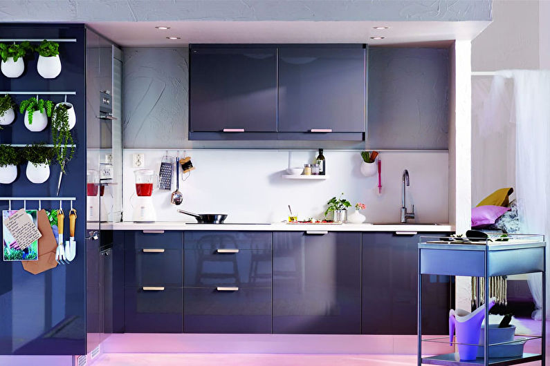 Комбинацията от цветове в интериора на кухнята - Студени комбинации