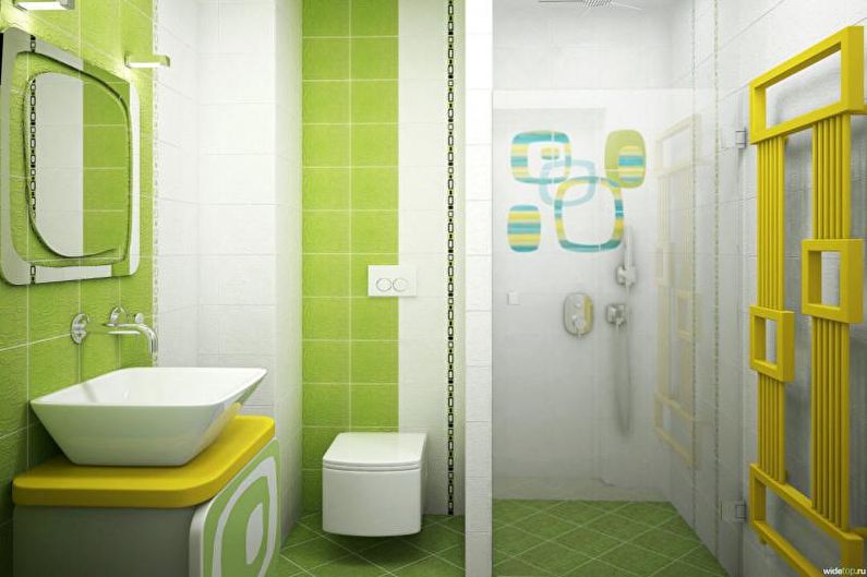 Kombinace barev v interiéru koupelny - fotografie