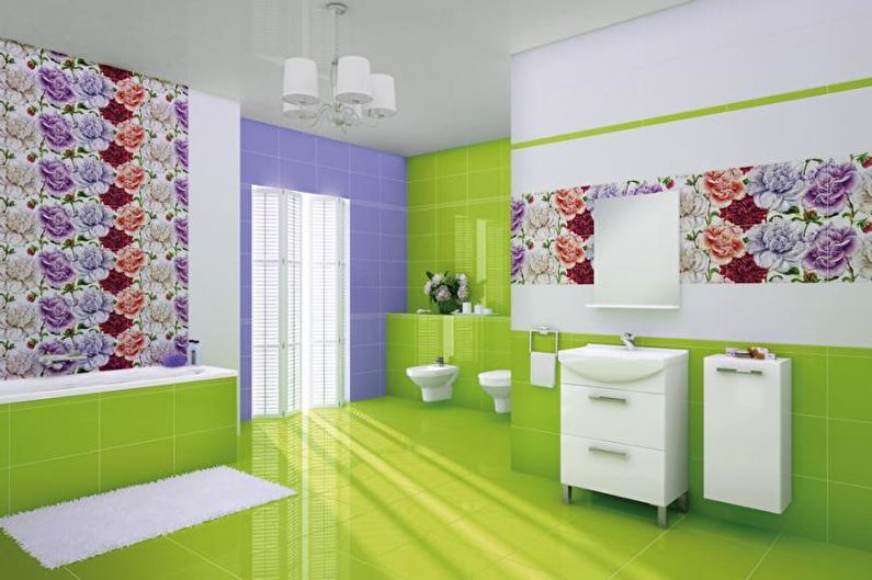 Barevné kombinace v interiéru koupelny - barevné kolečko