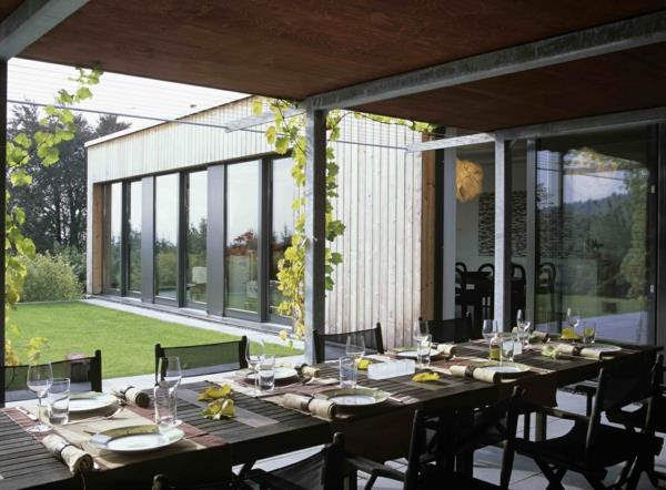 idées de design d'été chambres intégrées jardin salle à manger