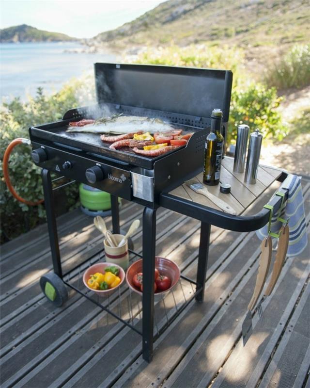 barbecue d'été plancha saine