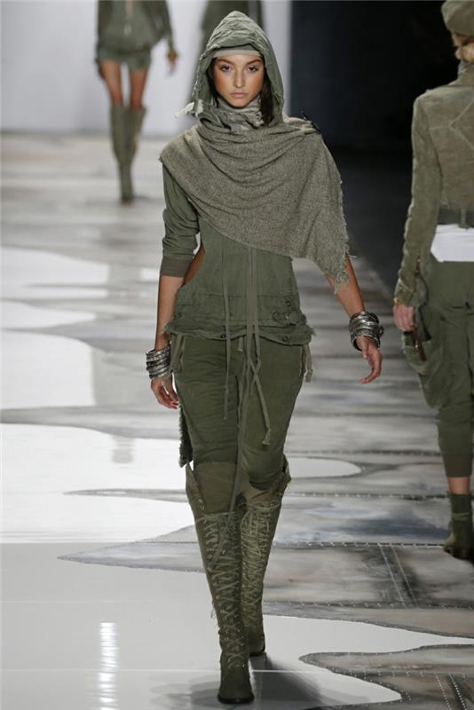 letnia moda damska moda damska greg lauren 2016 wojskowy szalik z kapturem buty