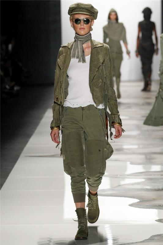 letnia moda damska moda damska greg lauren 2016 wojskowy styl