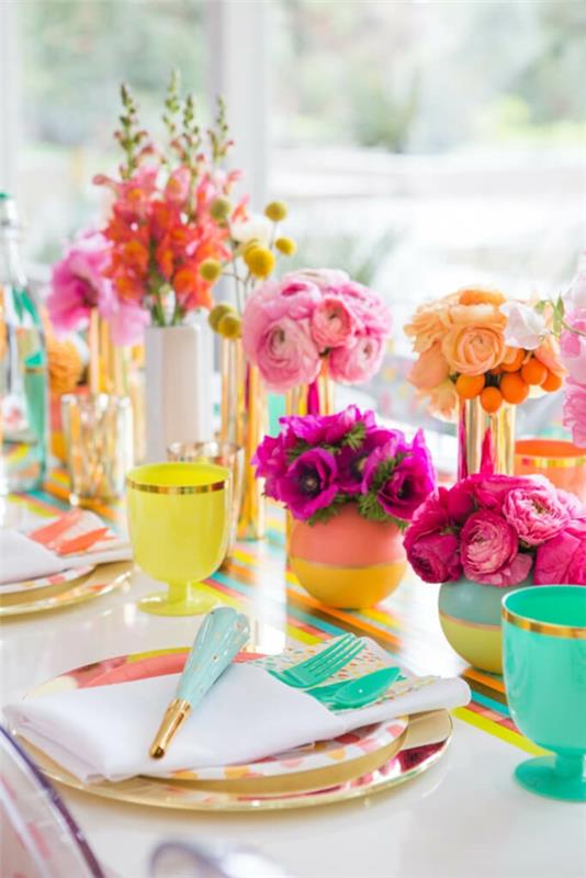 organiser des décorations de table de fête d'été zéro déchet