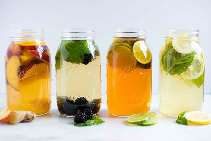 letnie przepisy soki z masła ziołowego herbaty