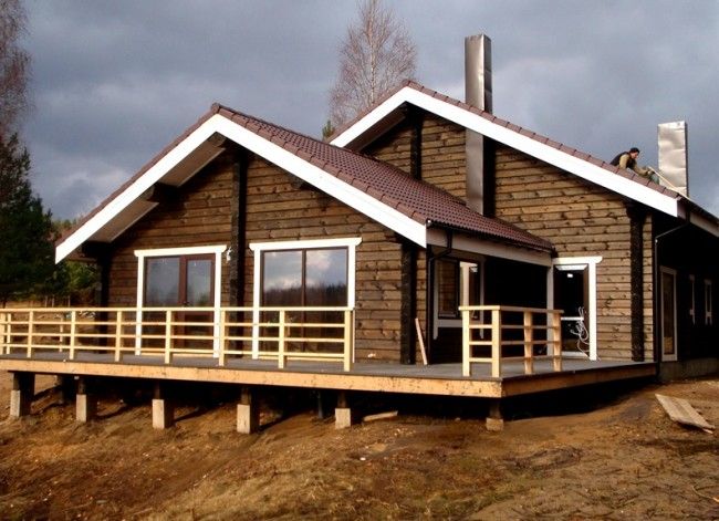 Частна къща от профилиран дървен материал