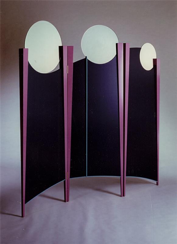 ekran nowoczesny design fioletowe lustro