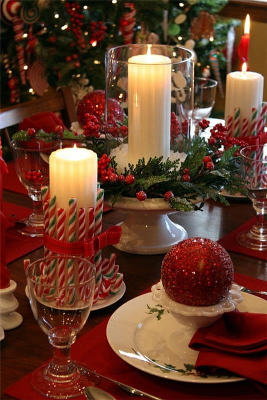 jadalnia ozdoby świątecznego stołu