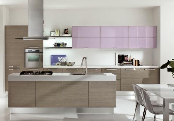 éviers pour la cuisine meubles en bois unités murales violet brillant