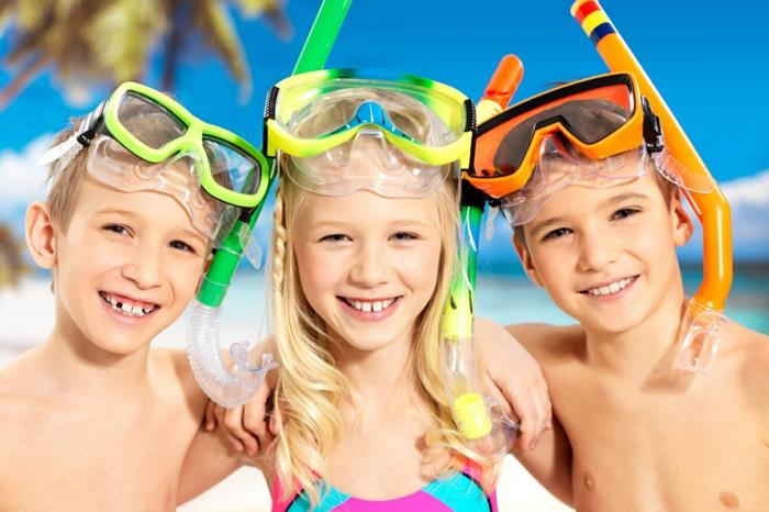 sports pour enfants garçons filles natation plage