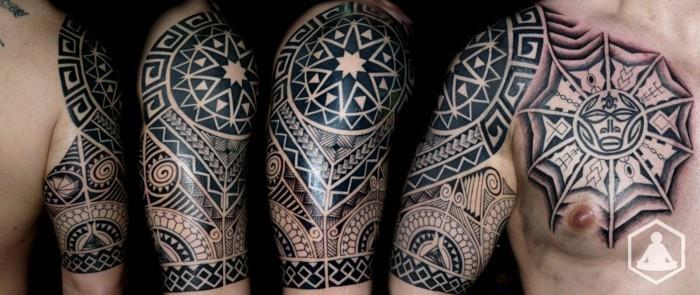 Idées de tatouage maori motif étoile hommes tatouage