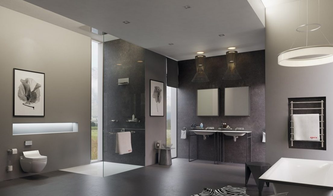 Високотехнологичният интериор на банята ще внесе всички предимства на модерността в пространството
