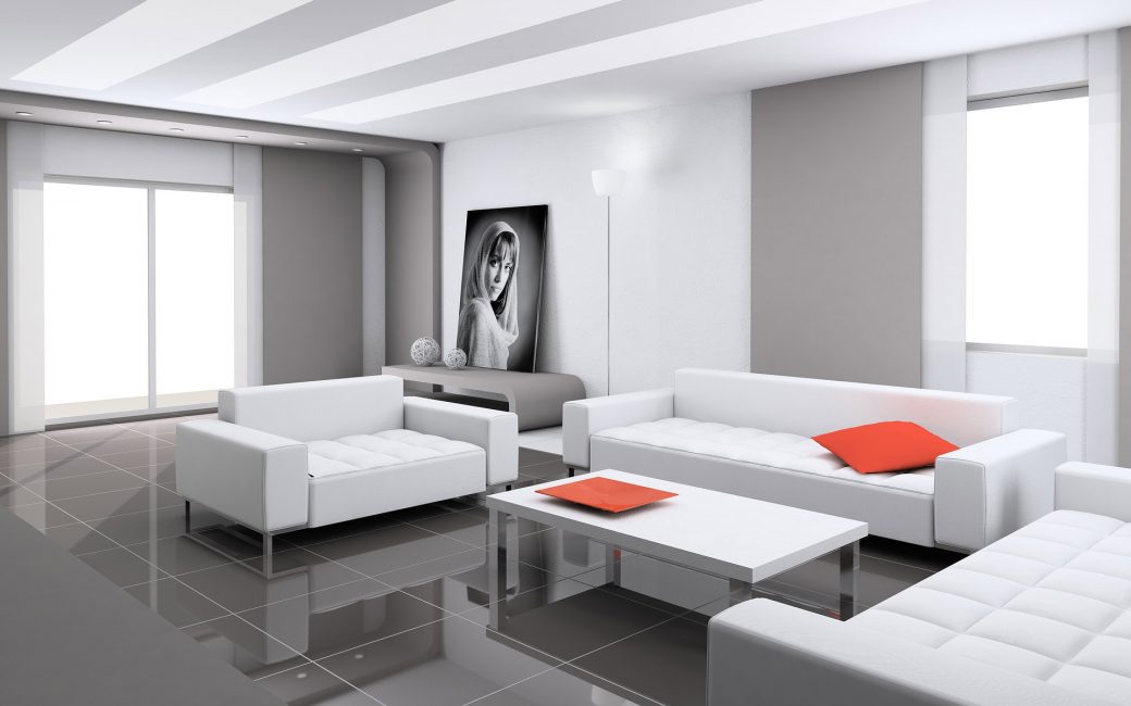 Основната характеристика на този стил е изобилието от пространство в стаята.