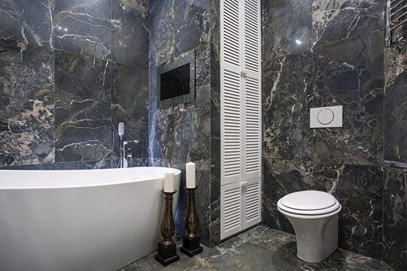 Неокласически интериорен дизайн на банята - снимка