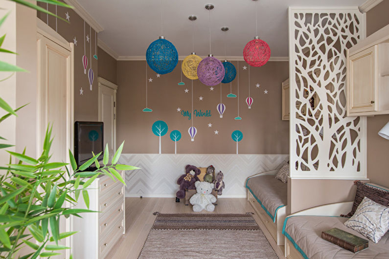 Интериорен дизайн на неокласическа детска стая - снимка