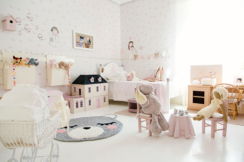 Интериорен дизайн на детска стая в стил shabby chic - снимка