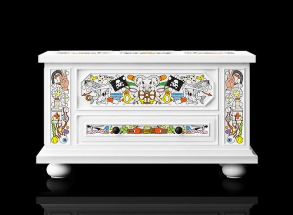 meubles de style moooi buffet couleur forte blanc