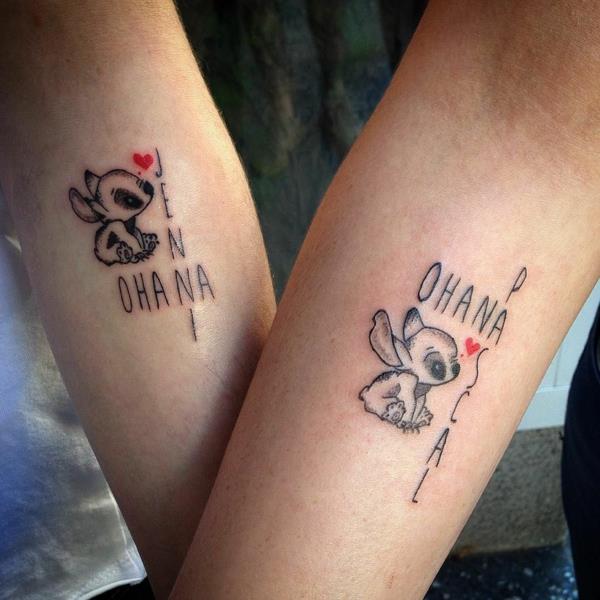 point de tatouage ohana tatouage de l'amitié de l'avant-bras