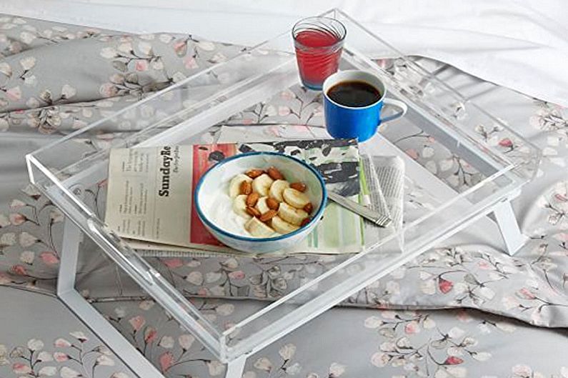 Материал за приготвяне на маса за закуска в леглото - Стъклен