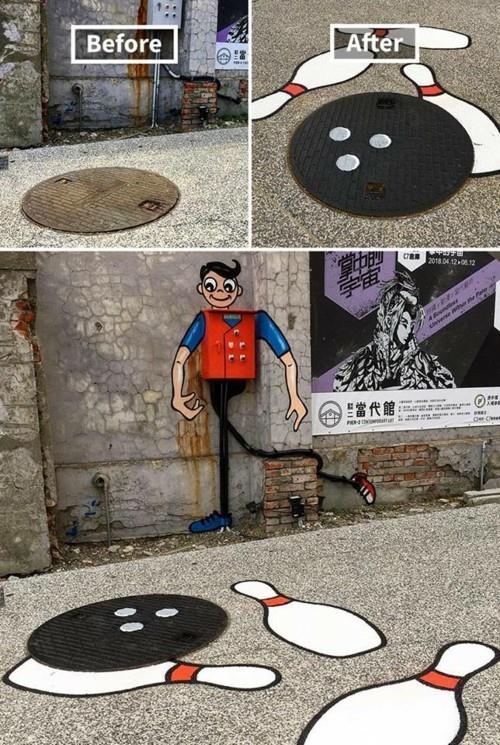 idée de cône d'art de rue