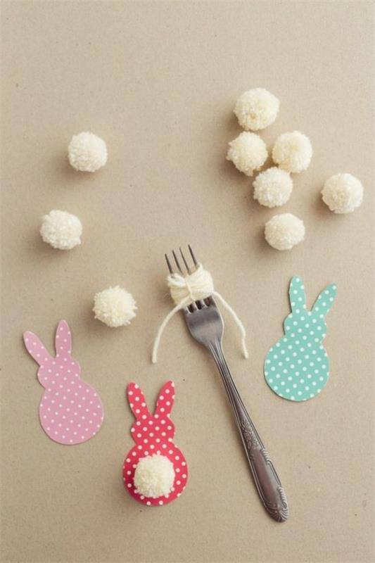 saupoudrer des lapins de pâques faire vous-même des décorations de table