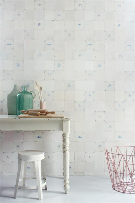 papier peint modèle studio dite carreaux look