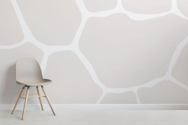 papier peint tendance gris girafe