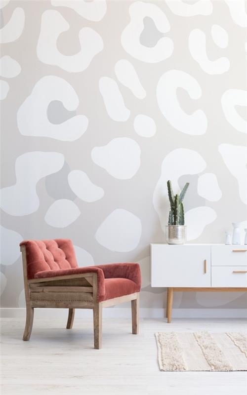 papier peint tendance léopard salon