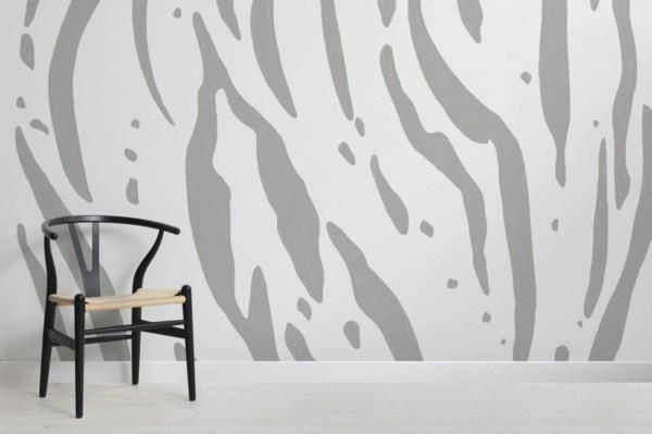 papier peint tendance gris tigre