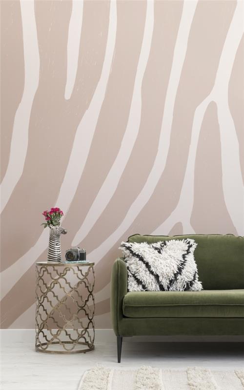 papier peint tendance rose zèbre
