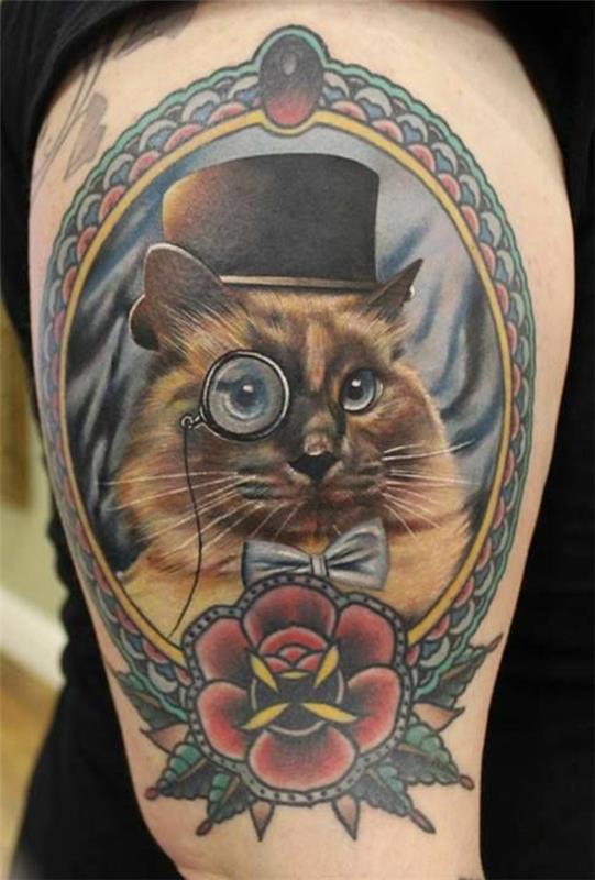 tatouage en chaleur tatouages ​​chat magicien