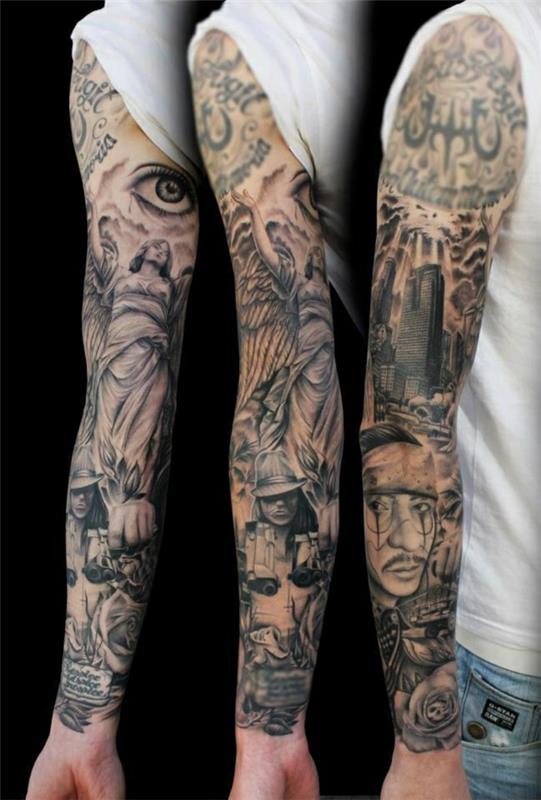 pomysły na tatuaż rękawy na ramię przedramienia
