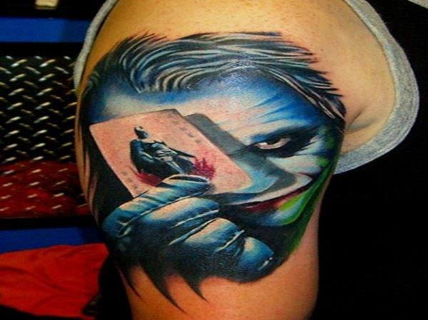 photos de tatouages ​​dessins de tatouage de bras supérieur joker