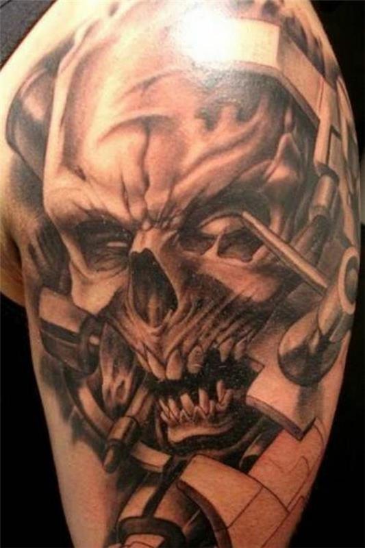 images de tatouages ​​dessins de tatouage du bras supérieur crâne