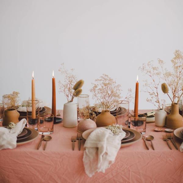 décoration de poisson en terre cuite pour mariage d'automne