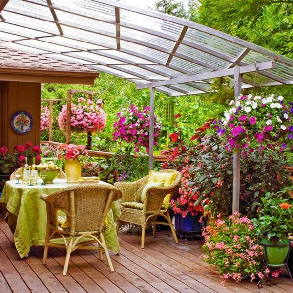 idées de conception de terrasse toit de pergola de patio