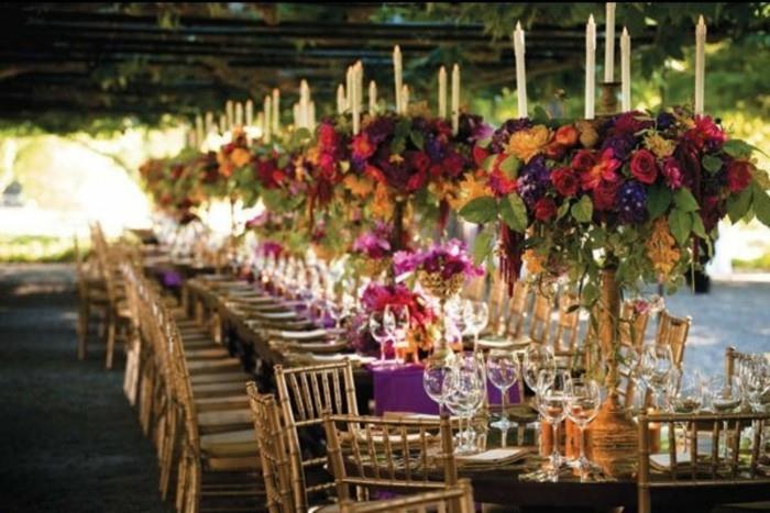 dekoracje stołu ślub ślub jesienią wesele w październiku