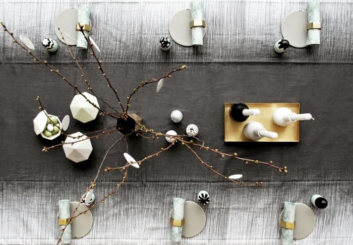 dekoracja stołu wielkanoc pomysły na dekorację stołu wielkanocnego diy skandynawska purystyczna dekoracja kolorowanie pisanek
