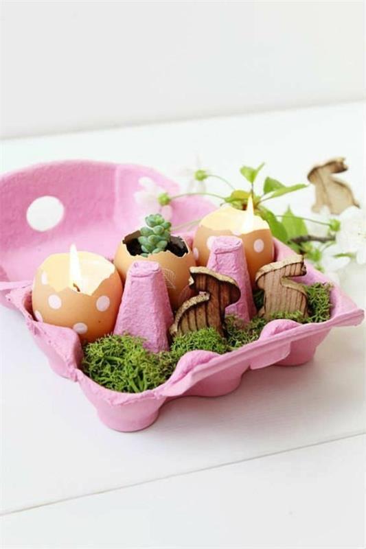 décoration de table vous-même faites une boîte à œufs