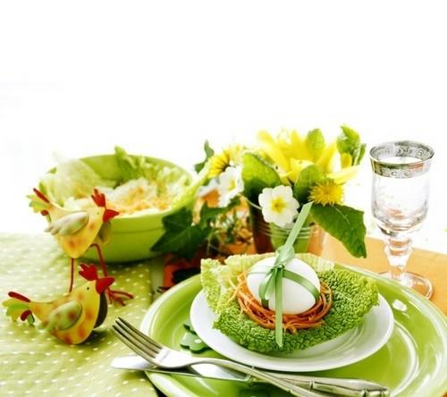 décorations de table pour Pâques poulets en métal primevère