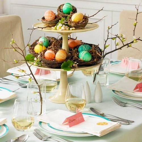décorations de table pour support de gâteau de pâques porcelaine