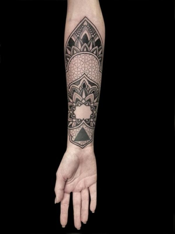 bonnes idées pour le tatouage géométrique de l'avant-bras